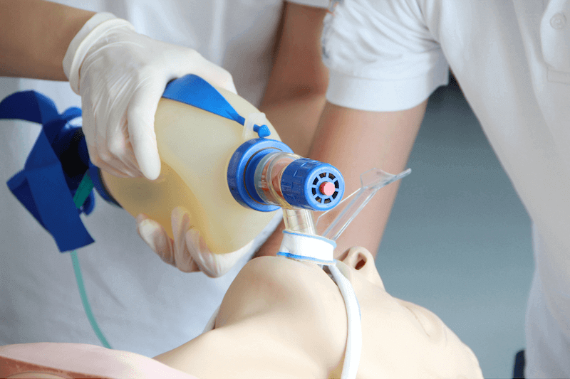 Ventilation in Anaesthesia using a dummy